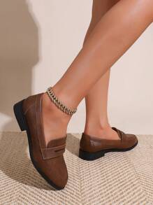 Zapatillas cómodas planas y con tacón bajo fáciles de poner para mujer, versátiles y de moda, ideales para conducir o en la oficina.