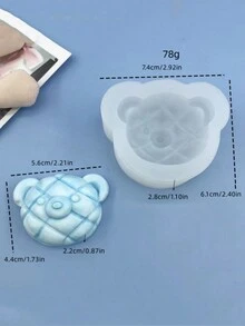 1只貓爪子造型鏡面香氛蠟燭矽膠模具，適用於石膏香氛石、家居裝飾、桌上擺件等 DIY 項目矽膠模具 - 白色 - 查看 2