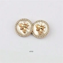 10入組18/25mm閃石奢華鈕扣，用於服裝裁縫材料，裁縫配件，時尚女士夾克鈕扣，外套鈕扣蜜蜂設計 - 彩色 - 查看 15