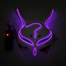 Luminous Mask New Fox Ancient Chinese Costume Nine-Tailed Fox Demon Mask Anime Cosplay Cat Face Mask Halloween Mask Bar Party Props Diode Luminescent Mask - Multicolor - View 5