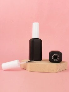 2 Cái 10Ml Sơn Móng Tay Thủy Tinh Tròn Màu Đen Mờ Chai Sơn Bóng Có Thể Đổ Lại Hộp Đựng Mỹ Phẩm Di Động Chống Tia UV Với Bàn Chải, Mẫu Hình Vuông Sơn Móng Tay Chai Nắp Trắng/Đen - Nhiều màu - Xem 5