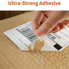 Rollo de etiquetas de envío térmicas de 4''x6'' (10cm*15cm), 325 etiquetas/rollo, compatibles con Rollo Zebra MUNBYN JADNES Phomemo IDPRT, grado comercial, adhesivo permanente, perforadas - Blanco - Ver 6