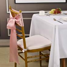8/12/16 pezzi Fiocchi in raso color oro rosa per sedie, adatti per matrimoni, feste, festa di nascità, decorazioni per feste di compleanno