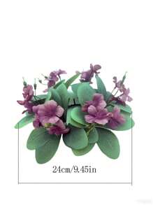 1 Stück künstlicher Pflanzenölmalerei-Stil Seidenblumenkranz, geeignet für Festivals, Partys, Tischdekorationen für Hochzeiten