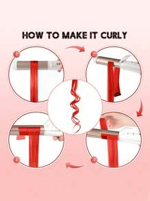 5 PCS Red Colored Clip In Hair Extensions 20 Inch Long Straight Hairpieces Clip In Synthetic, Halloween Cosplay Dress Up Fashion Party Christmas New Year Gift For Women Christmas New Year Carnival Music Festival Use(RED)