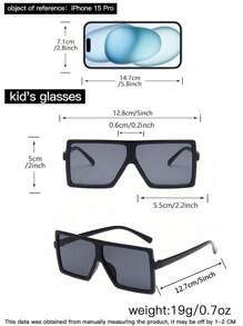 4入組兒童4-8歲愛心和大方框時尚潮流眼鏡，適用於日常外出和裝扮