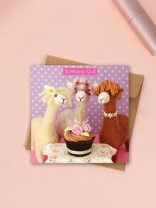 Simple And Exquisite Birthday Card, Beautiful Girl, Happy Birthday Card, Female Birthday Card - Kraft Paper - View 10