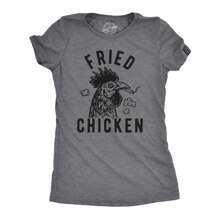 Womens Fried Chicken T Shirt Funny 420 Mary Jane Graphic Novelty Tee Funny Womens T Shirts Cute Vintage Fashion Casual Ladies T-Shirt Gift - Xám thạch nam đậm - Xem 1