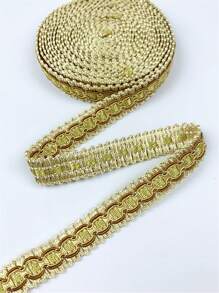 1 Roll 18mm Width  Double-Colored Lace Trim Polyester Woven Tape For DIY Clothing Accessories