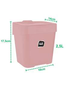 Bathroom Trash Bin - HỒNG - Xem 4