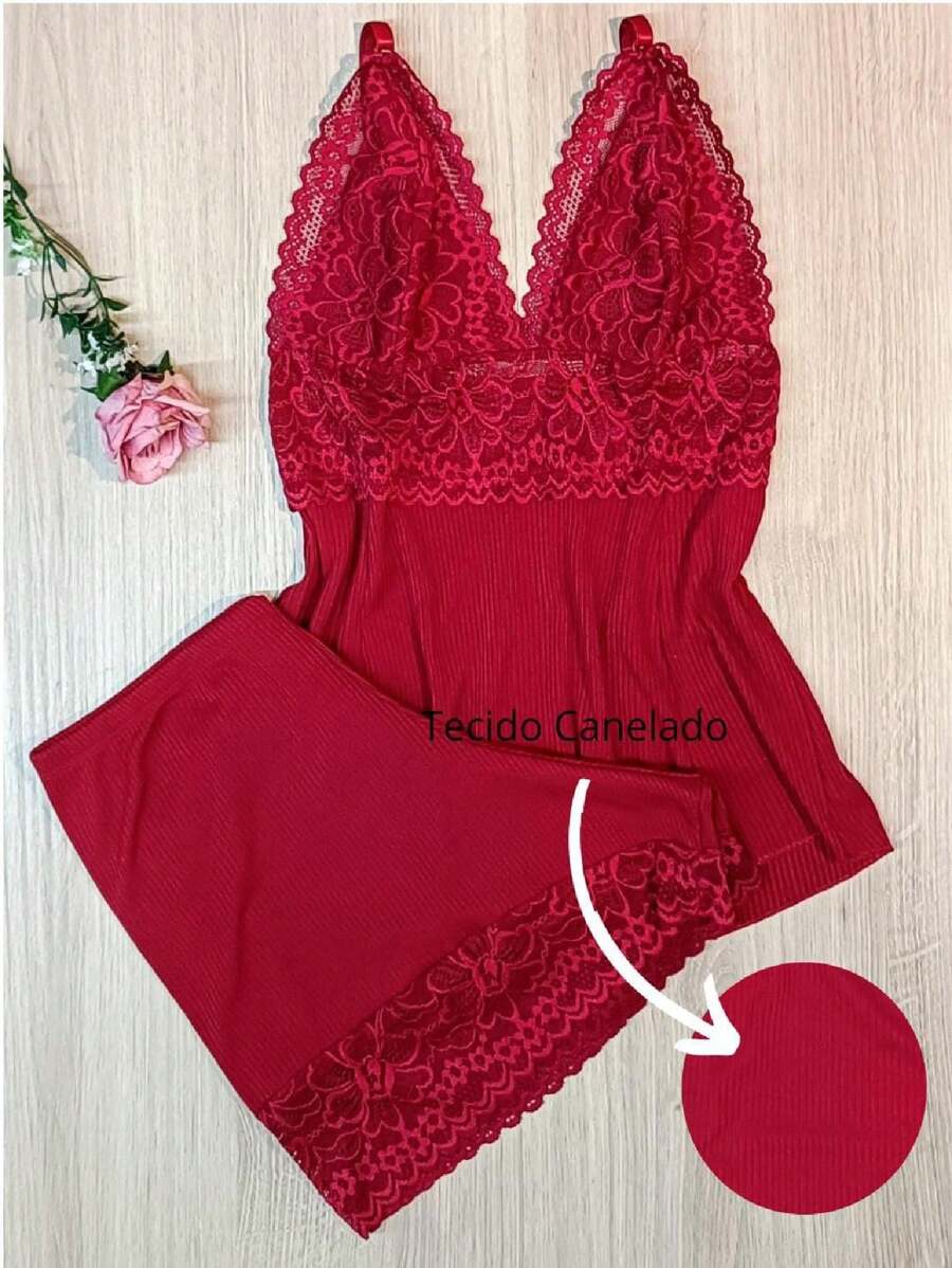 Women Nightgowns & Sleepshirts - Red - View 1