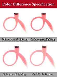 5 片装灰粉色夹式接发片，20 英寸长直发，夹式合成材质，适合万圣节角色扮演、时尚派对、圣诞节、新年等场合，可作为女性礼物，也可用于圣诞节、新年嘉年华、音乐节等场合（灰粉色）。 - 藕粉色 - 查看 8