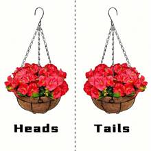 1pc Simulation Morning Glory Hanging Basket, For Indoor/Outdoor/Scene/Room/House/Corridor/Window/Office/Showcase/Festival/Activity/Party Decoration