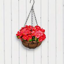 1pc Simulation Morning Glory Hanging Basket, For Indoor/Outdoor/Scene/Room/House/Corridor/Window/Office/Showcase/Festival/Activity/Party Decoration