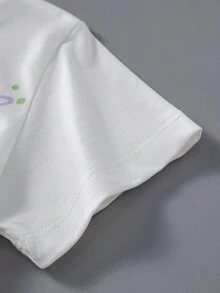 Tops con gái lớn Hoạt hình Hoa Giải trí - trắng - Xem 5