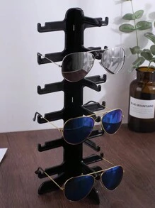1入簡約6對立式眼鏡存儲架，男女太陽眼鏡、墨鏡和日常眼鏡展示架。多種顏色可選，櫃臺用近視眼鏡展示架。