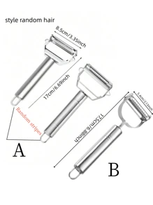 1pc Three in one, Fruit Peeler, Stainless Steel Vegetable Peeler, Potato Peeler, Vegetable Graters, Fruit Grater, Multifunctional Vegetable Cutter, Fruit Slicer, Potato Slicers, Melon Planer, Fruit Skin Scraper, Kitchen Tools