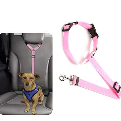 1pc Pet Car Leash (Round Ring), Car Traction Rope, Retractable Dog Car Leash, Pet Supplies, Dog Outdoor Leash, Dog Car Traction Rope, Dog Leash, Cat Leash, Dog Car Restraint, Car Traction Rope, Car Headrest Restraint, Adjustable Rope, Retractable Leash, Compact And Portable, Easy To Use, Freely Adjustable Length, Suitable For Small To Medium Dogs Dog Car Seat Car Seat Covers Dog Car Seat Cover Pet Car Seat