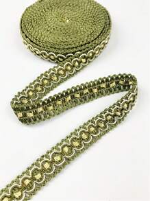 1 Roll 18mm Width  Double-Colored Lace Trim Polyester Woven Tape For DIY Clothing Accessories