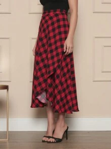Women Skirts - 紅色 - 查看 5