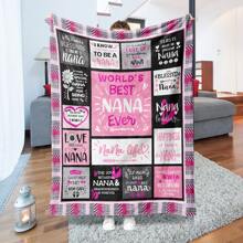 1PC Nana Gifts, Nana Gifts For Grandparents Day, Nana Gifts For Grandma - Nana Birthday Gifts - Grandma Nana Soft Flannel Blanket, Nana Best Pink Gift Ever Bed Blanket Couch Blanket Soft Blanket