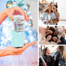 Friendship Messages Pre-Written In A Bottle (60+ PCS), Friend Gifts For Women Sister Bestie, Unique Capsule Letters In Plastic Jar Cute BFF Gifts Birthday Christmas Gift Idea
