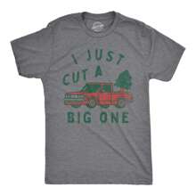 Mens I Just Cut A Big One T Shirt Funny Xmas Tree Fart Joke Tee For Guys