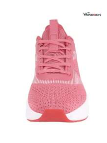Womens Walking Running Shoes Athletic Non Slip Arch Support Tennis Fashion Sneakers - Hồng - Xem 2