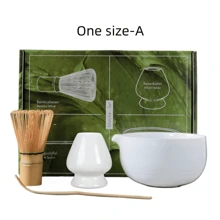 4pcs Japanese Matcha Set Bamboo Whisk Teaspoon Tea Sets Indoor Beverage Shop Tea-Making Tools Accessories Back To School - White - View 15