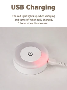 1 pieza Luz de noche LED táctil para dormitorio, pasillo, sala de estar, gabinete - Luz cálida/blanca