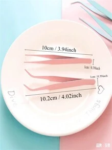 1pc/Color Plated Steel Stainless Student DIY Tool Tweezers For Srapbooking And Crafts - Colored Tweezers - View 3