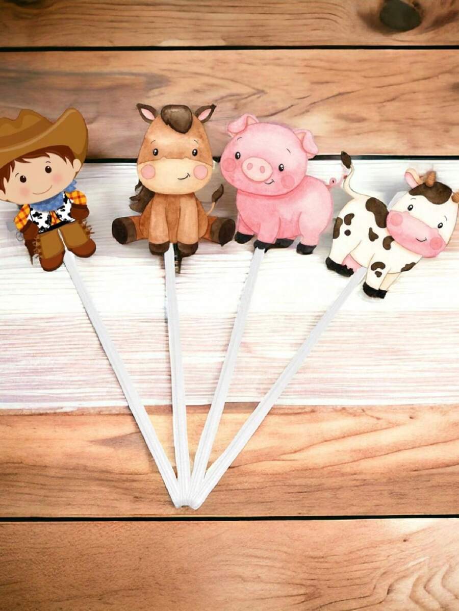 50 Topinhos de Doces Personalizados Tema Fazendinha