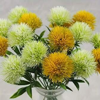 10pcs Dandelion Simulation Flower Bouquet Plastic Flowers Home Wedding Party Decoration Supplies