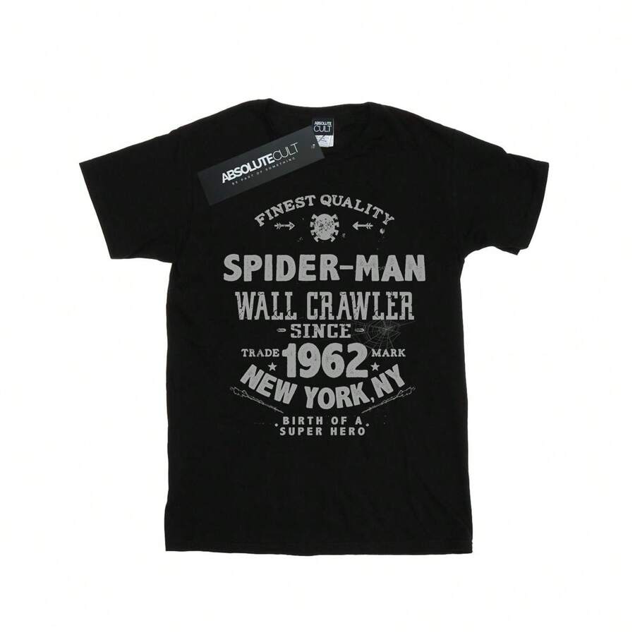 Marvel Boys Spider-Man Finest Quality T-Shirt (Black)