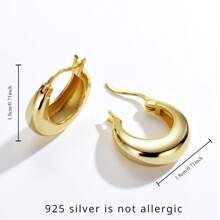 1 peça Brinco Vintage Quadrado Dourado Multicolorido de Estrela Cintilante de Prata Esterlina 925, Adequado para Jóias de Festa de Casamento Para Mulheres Geométrico, Minimalista, Brinco Feminino Versátil