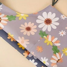 1pc Oil-Proof And Waterproof Apron, Floral Print Apron For Gardening & Cooking - Multicolor - View 9