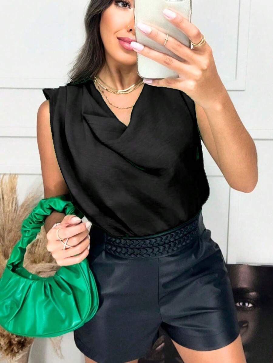 Women Blouses - BLACK - View 1