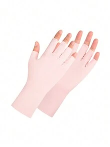 1 Đôi Nữ Chống Tia UV Chống Nắng Full Ngón Tay Màn Hình Cảm Ứng Chống Trơn Trượt Thoáng Khí Ngoài Trời Găng Tay Cho Mùa Hè - Nhiều màu - Xem 7
