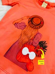 Young Girls Blouses - trái cam - Xem 2