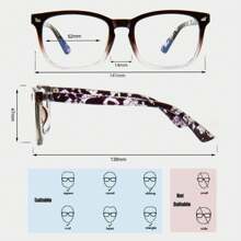 MAXJULIEYEWEAR MAXJULI Blue  Light Blocking Glasses,Computer Reading/Gaming/TV/Phones Glasses For Women Men - C16 棕色/半透明 - 查看 3