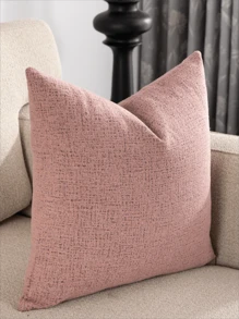 A Throw Pillow Cover Made Of Ultra-Fine Fiber With A Faux Cashmere Texture And Thick Jacquard Fabric, Featuring A Modern And Minimalist Dual-Tone Ditsy Floral Design. It Does Not Include The Pillow Insert And Is Suitable For Use On Sofas, Beds, Chairs, And Car Seats For Comfortable Use All Year Round.