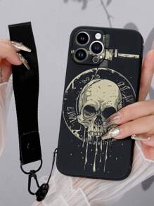 Bộ xương kinh dị Halloween 1 chiếc Vỏ điện thoại TPU màu đen chống rơi hình đầu lâu và 1 dây buộc mỏ màu đen tương thích với vỏ iPhone/Vỏ điện thoại phù hợp/Vỏ điện thoại có dây buộc/Vỏ điện thoại ngộ nghĩnh/Vỏ điện thoại Android/Vỏ điện thoại Samsung/Vỏ điện thoại Xiaomi/Oppo Ốp điện thoại/Galaxy A51 4G/Galaxy A52/A52s 5G/Galaxy S23 Ultra/Galaxy A13 4G/Galaxy A12/Galaxy S22 Ultra/OPPO A54/Galaxy A54/IPhone 14 Pro Max/Galaxy A04E/Galaxy A05S/Galaxy A34/Galaxy S24 Siêu 5G/Redmi Note 13/Galaxy A14/Galaxy A32 4G - Nhiều màu - Xem 1