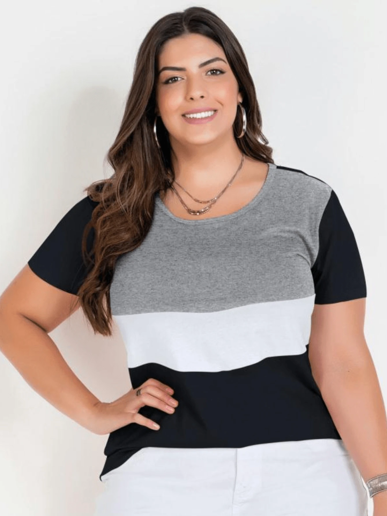 Plus Size Blouses - 黑色 - 查看 1