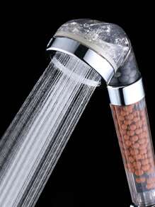 1pc Pressurized ABS Shower Head,Simple Clear Handheld Shower Sprinkler For Bathroom - Multicolor - View 1