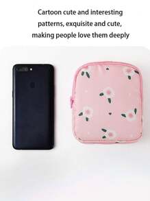 Bolsa de armazenamento de absorventes higiênicos de desenho animado, 1 peça portátil de grande capacidade, bolsa menstrual, bolsa de armazenamento de beleza, carteira, bolsa de maquiagem, bolsa de maquiagem, bolsa de cuidados com a pele, bolsa de higiene, cubos de embalagem, itens essenciais para viagens, itens essenciais para cruzeiros, itens essenciais para dormitórios, presentes para madrinhas de casamento, presentes para mães, presentes de aniversário, presentes para amigos e professores, decoração para casa, decoração para banheiro, sala de estar, quarto, organizador de banheiro, organizador de joias, bolsas de maquiagem, organizador de maquiagem, organizador de maquiagem, armazenamento de maquiagem
