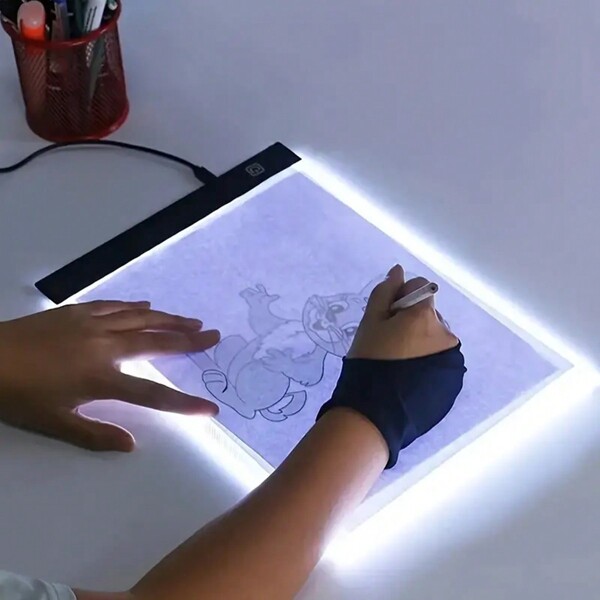 Ein LED-Zeichen-Kopierbrett Spielzeug-Zeichnung, 3-stufig dimmbare Zeichenplatte A5 Größe Lichtpad, geeignet für Lernen, Bildung, Gaming, Geburtstagsgeschenke