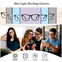 MAXJULIEYEWEAR MAXJULI Blue  Light Blocking Glasses,Computer Reading/Gaming/TV/Phones Glasses For Women Men - C12 淡咖啡 - 查看 5