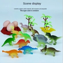 12 piezas de modelos de dinosaurios luminosos de múltiples tamaños, suministros de decoración de fiesta, educación para niños, modelo de plástico perfecto como regalo para la decoración del cuarto de los niños, juguete de dinosaurio y animal, "El Buen Dinosaurio", juguetes para niños y niños, figuras de dinosaurio