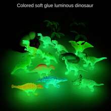 12 piezas de modelos de dinosaurios luminosos de múltiples tamaños, suministros de decoración de fiesta, educación para niños, modelo de plástico perfecto como regalo para la decoración del cuarto de los niños, juguete de dinosaurio y animal, "El Buen Dinosaurio", juguetes para niños y niños, figuras de dinosaurio