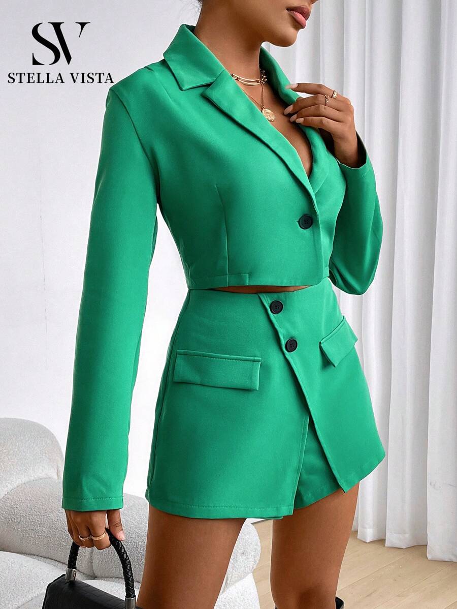 Women Two-Piece Outfits - 綠色 - 查看 1